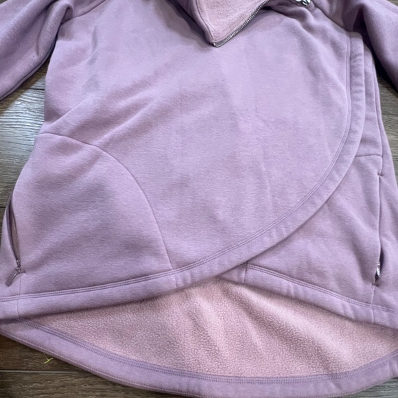 Athleta Cozy Karma Asym Pullover Womens EUC Size Small, Mauve Pink - Picture 4 of 13